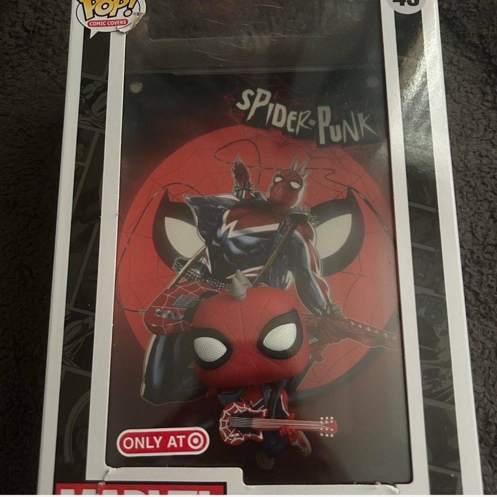 Funko Spider-Punk Figure with Red and Black